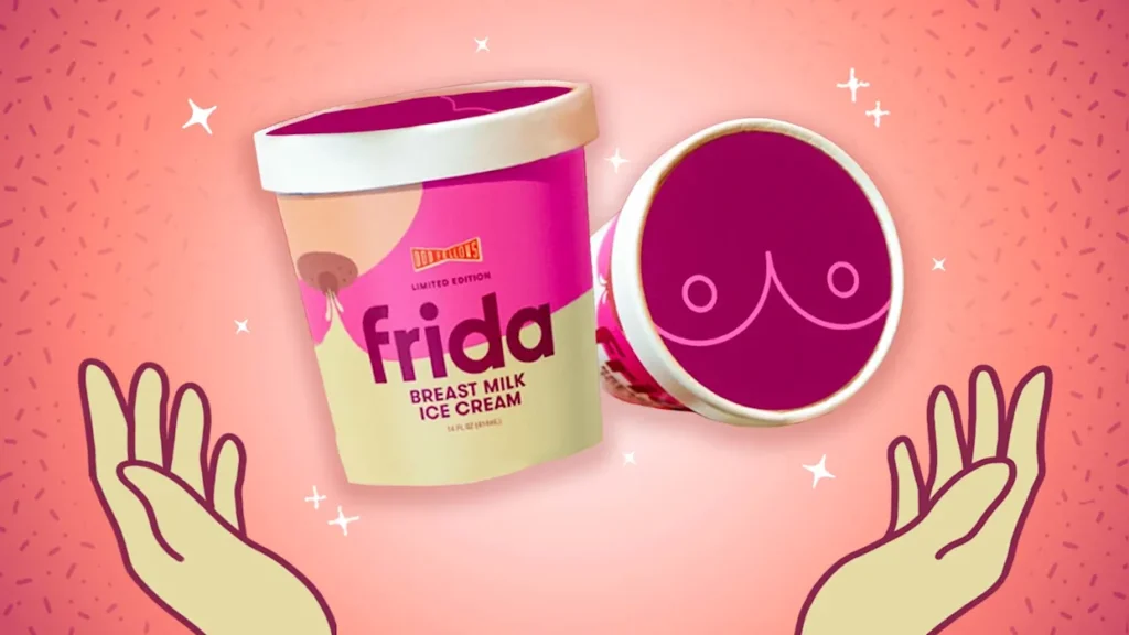 ice cream, breast milk ice cream, frida, how to make breast milk ice cream, breast milk
